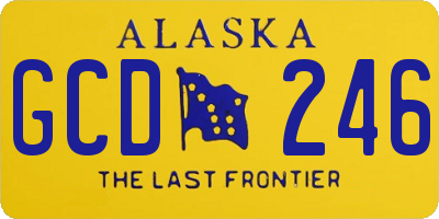 AK license plate GCD246