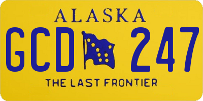 AK license plate GCD247