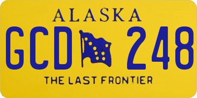 AK license plate GCD248
