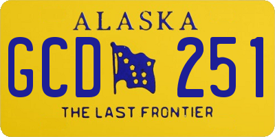 AK license plate GCD251