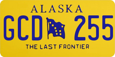 AK license plate GCD255