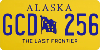 AK license plate GCD256