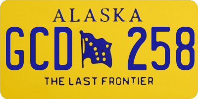 AK license plate GCD258