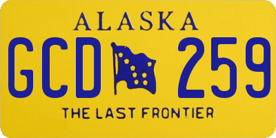 AK license plate GCD259