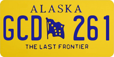 AK license plate GCD261