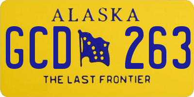 AK license plate GCD263