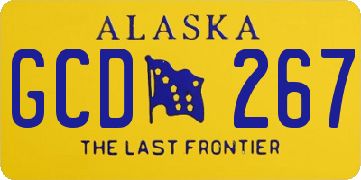 AK license plate GCD267