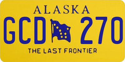 AK license plate GCD270