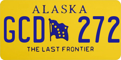 AK license plate GCD272