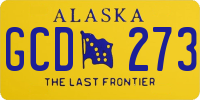 AK license plate GCD273