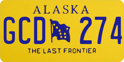 AK license plate GCD274