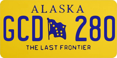 AK license plate GCD280
