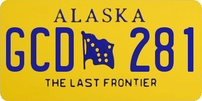 AK license plate GCD281