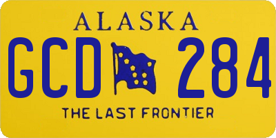 AK license plate GCD284