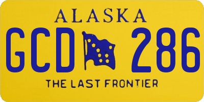 AK license plate GCD286
