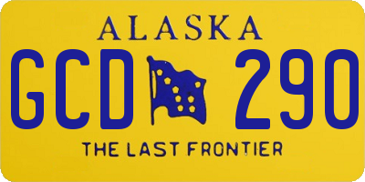 AK license plate GCD290