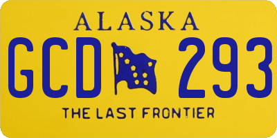AK license plate GCD293