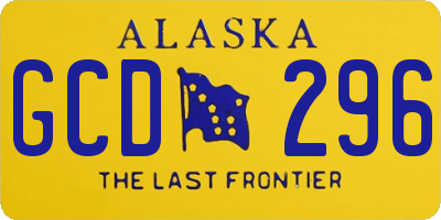 AK license plate GCD296