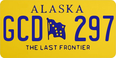 AK license plate GCD297