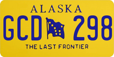 AK license plate GCD298