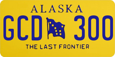 AK license plate GCD300