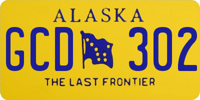 AK license plate GCD302