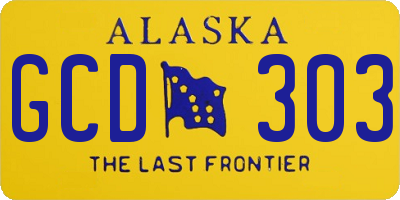 AK license plate GCD303
