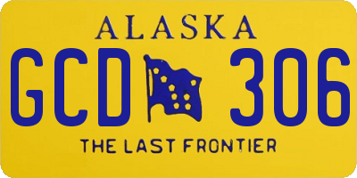 AK license plate GCD306