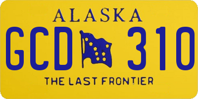 AK license plate GCD310