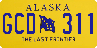 AK license plate GCD311