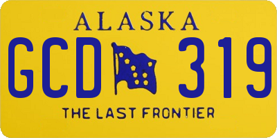 AK license plate GCD319