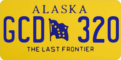 AK license plate GCD320