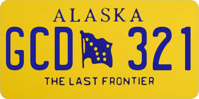 AK license plate GCD321