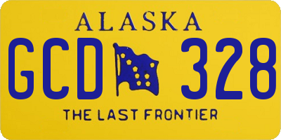 AK license plate GCD328