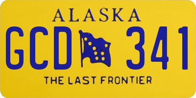 AK license plate GCD341