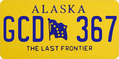 AK license plate GCD367