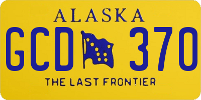 AK license plate GCD370