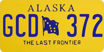 AK license plate GCD372