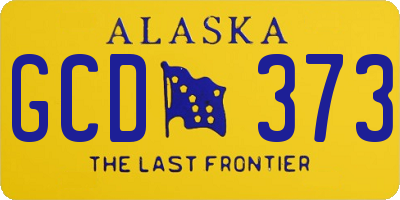 AK license plate GCD373