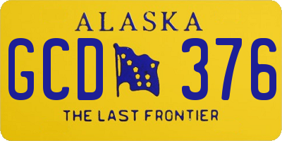 AK license plate GCD376
