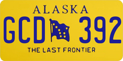 AK license plate GCD392
