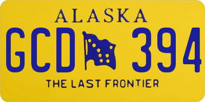 AK license plate GCD394