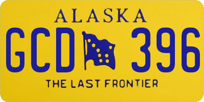 AK license plate GCD396