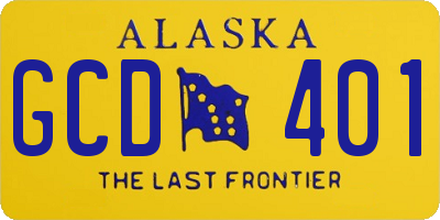 AK license plate GCD401