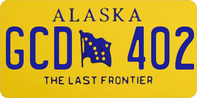 AK license plate GCD402