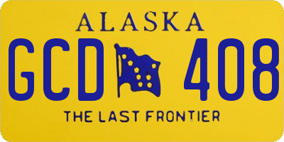 AK license plate GCD408