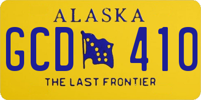 AK license plate GCD410