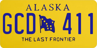 AK license plate GCD411