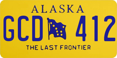 AK license plate GCD412