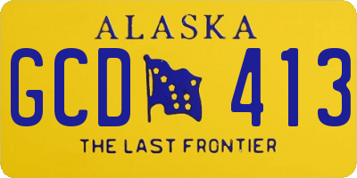 AK license plate GCD413